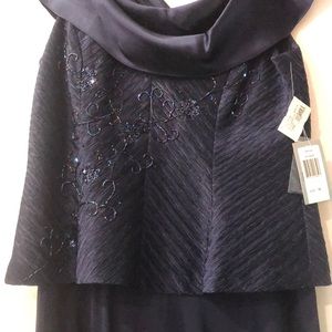 Patra brand new gown navy blue beaded top